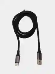 Черный кабель зарядный для быстрой зарядки плетеный 6 А Type-C USB зарядное устройство тайпси