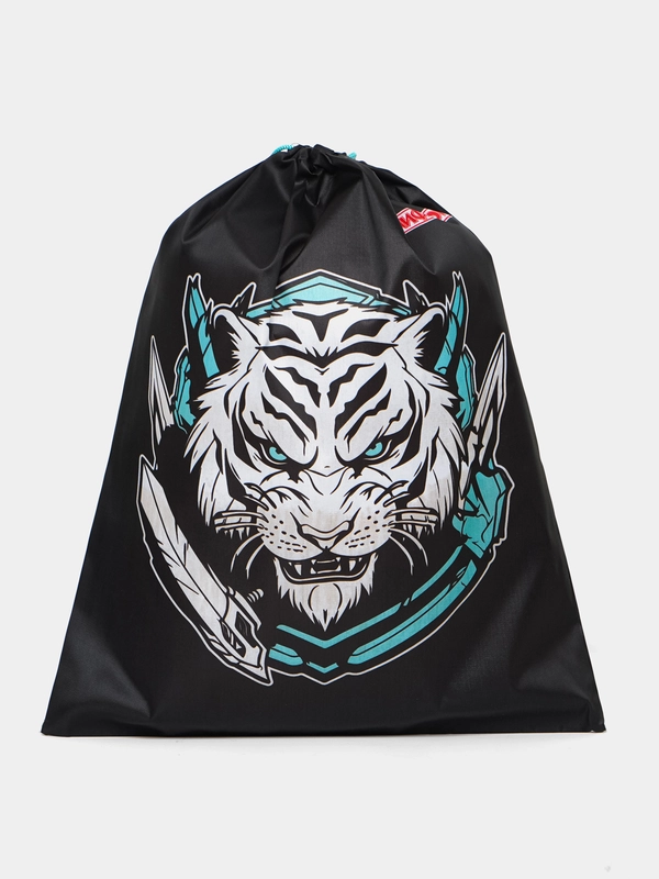 Мешок для обуви Пифагор White tiger, сумка для сменки в школу, чехол 1 отделение