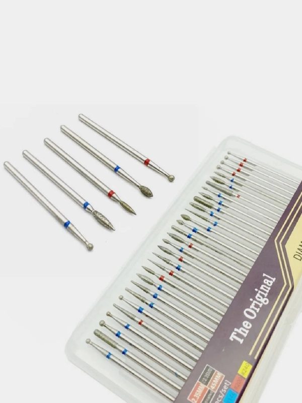 Набор алмазных фрез для маникюра и педикюра Diamond Drill Bit Set, 30 шт