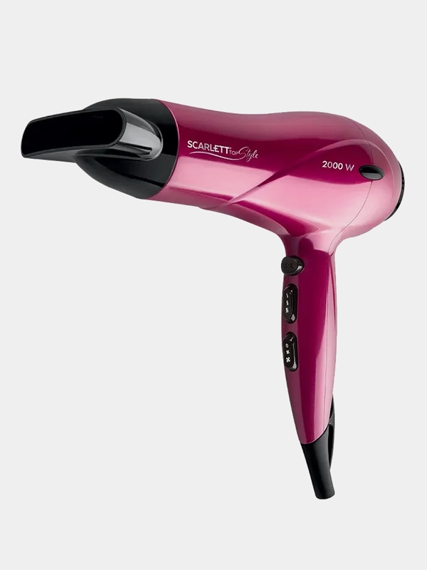 Фен SCARLETT SC-HD70I67, розовый, с функцией ионизации, 2000 Вт