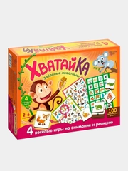Настольная игра Нескучные игры "Хватайка. Забавные животные"