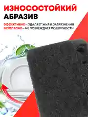 Губки для мытья посуды износостойкие крупнопористые черные 10 шт/уп