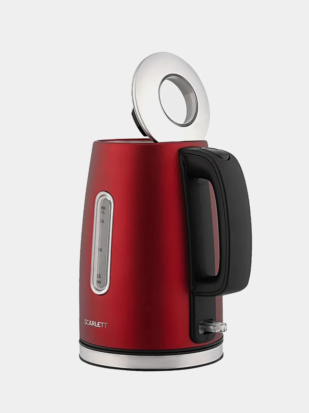 Электрический чайник SCARLETT SC-EK21S83, сталь, красный, 2200 Вт, 1,7 л