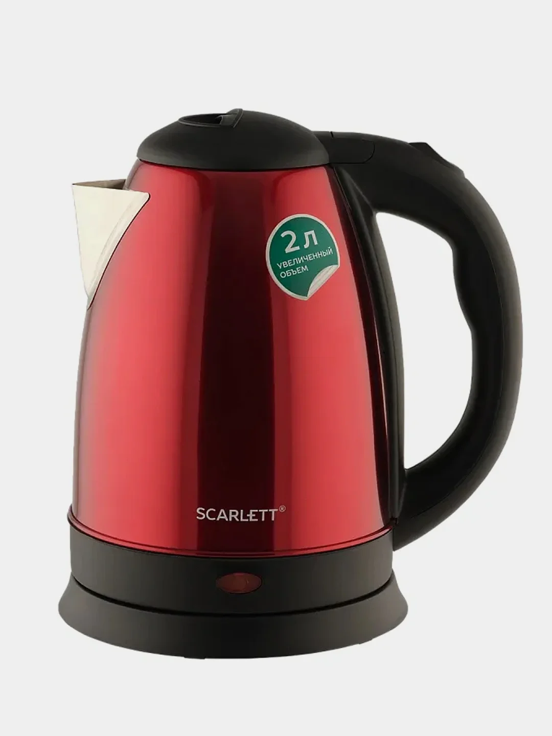Электрический чайник SCARLETT SC-EK21S76, сталь, красный, 2 л, 1800 Вт