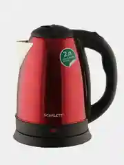 Электрический чайник SCARLETT SC-EK21S76, сталь, красный, 2 л, 1800 Вт