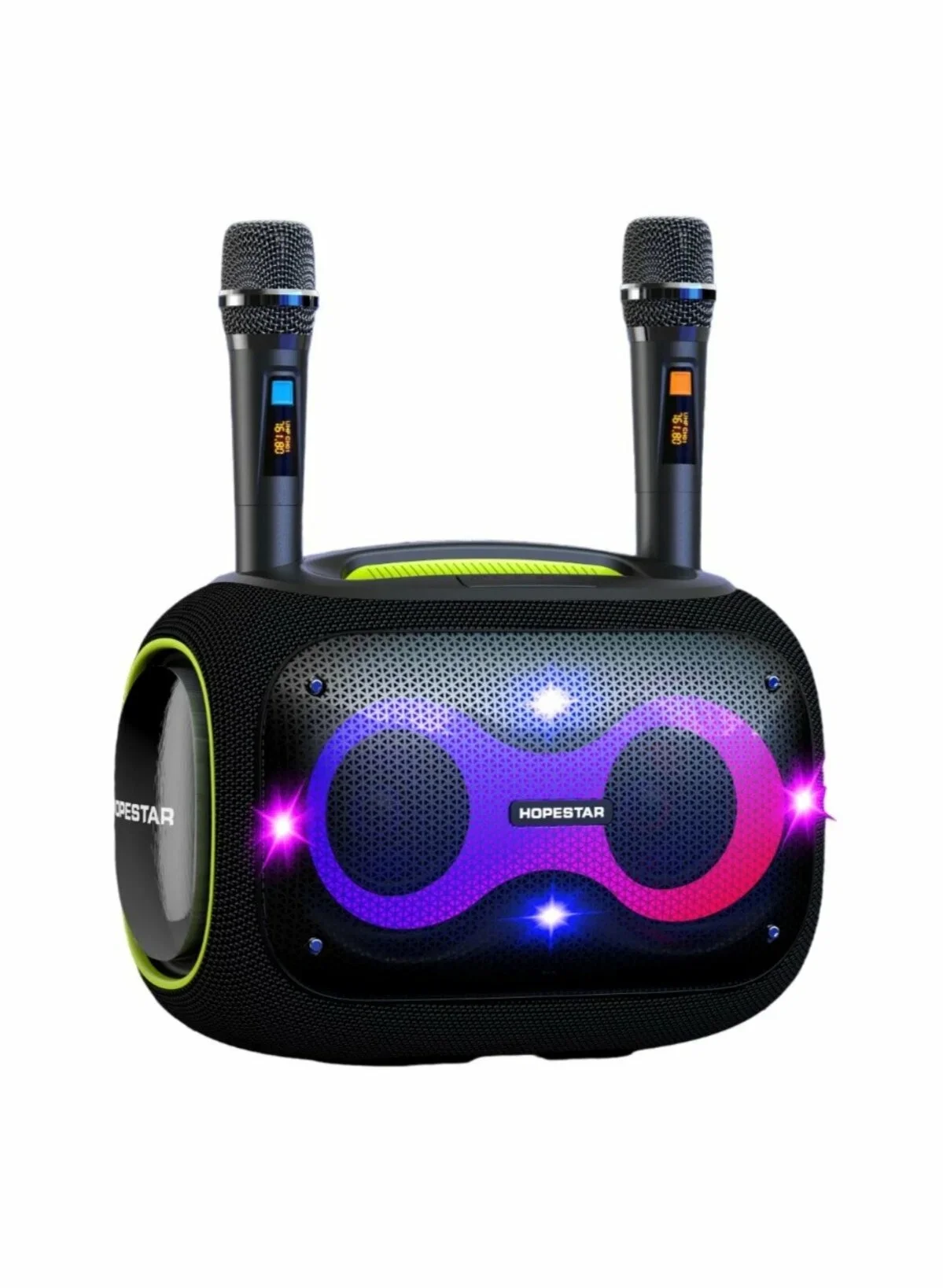 Портативная Bluetooth колонка HOPESTAR Party Box c двумя микрофонами и RGB подсветкой