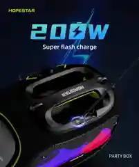 Портативная Bluetooth колонка HOPESTAR Party Box c двумя микрофонами и RGB подсветкой