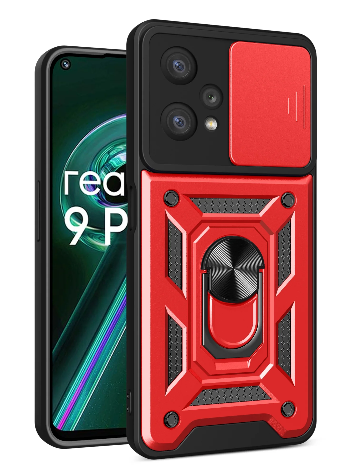 Красный чехол противоударный armors для Realme 9 Pro и Realme 9 5G / Реалми 9 Про и Реалми 9 5G