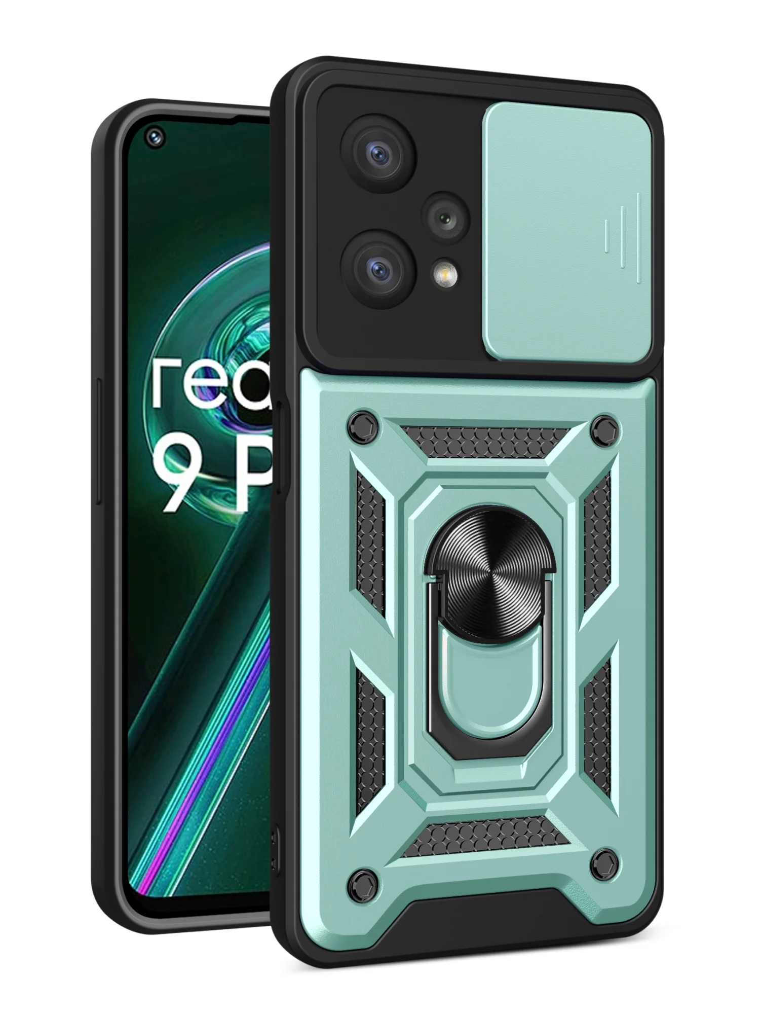 Зеленый чехол противоударный armors для Realme 9 Pro и Realme 9 5G / Реалми 9 Про и Реалми 9 5G