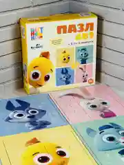 Развивающие игры пазл детский Цветняшки герои из мультика мозаика для малышей Лиса Котенок