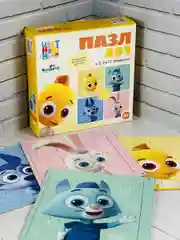 Развивающие игры пазл детский Цветняшки герои из мультика мозаика для малышей Лиса Котенок