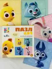 Развивающие игры пазл детский Цветняшки герои из мультика мозаика для малышей Лиса Котенок
