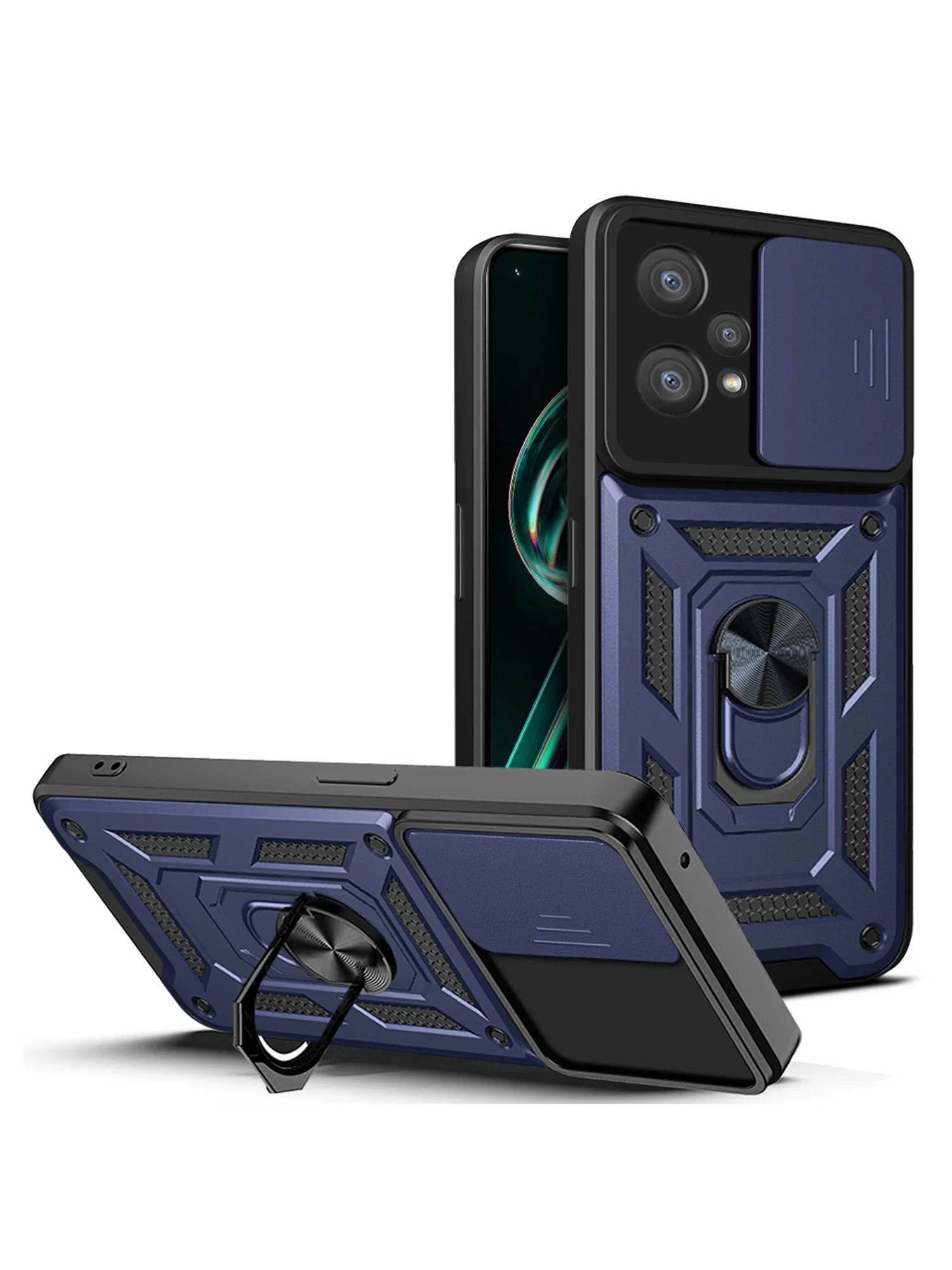 Черный чехол противоударный для Realme 9 Pro Plus и Realme 9 4G / Реалми 9 Про + и Реалми 9 4G