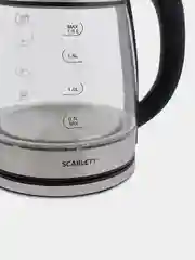 Электрический чайник SCARLETT SC-EK27G40, стекло, серебристый, 1,8 л, 1800 Вт