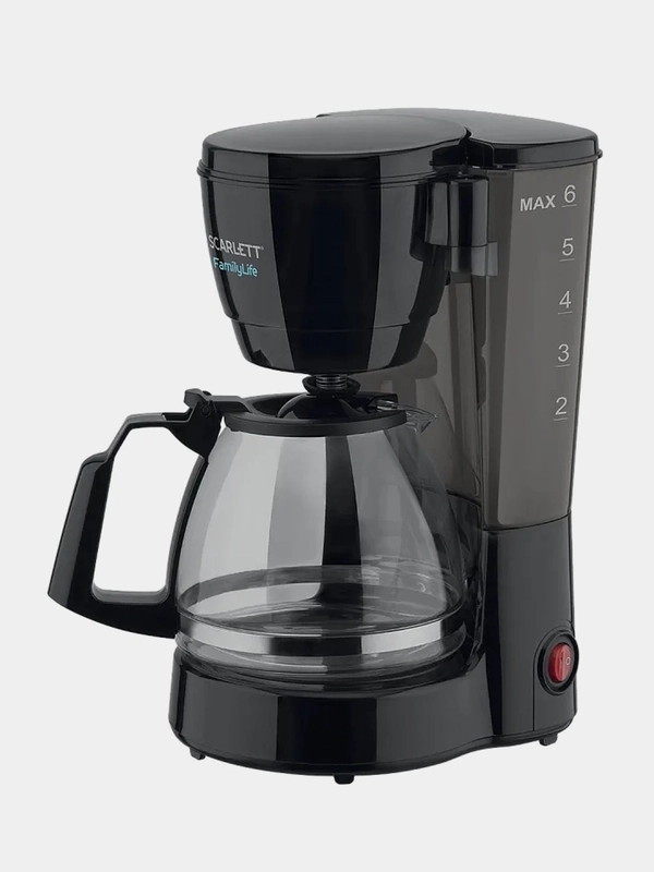 Кофеварка SCARLETT SC-CM33018, капельная, 600 Вт, черный