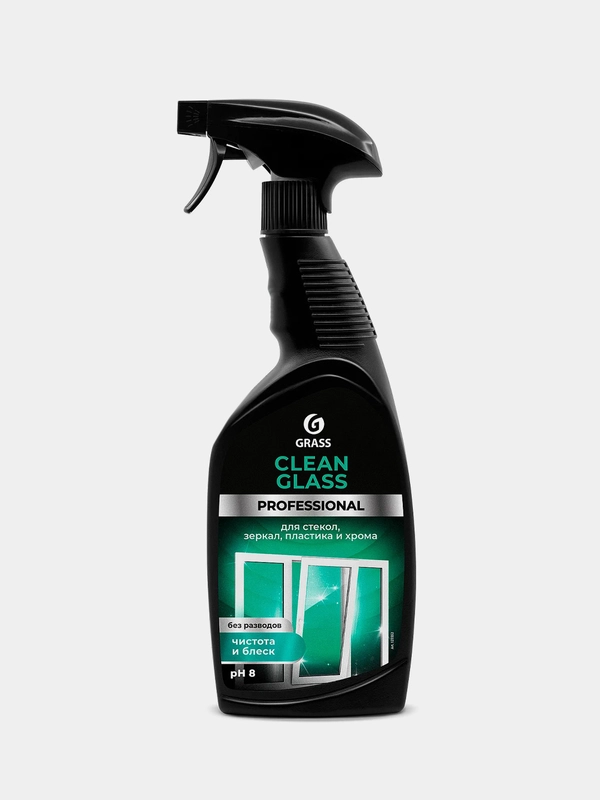 Очиститель стекол и зеркал Grass "Clean Glass" Professional, 600 мл
