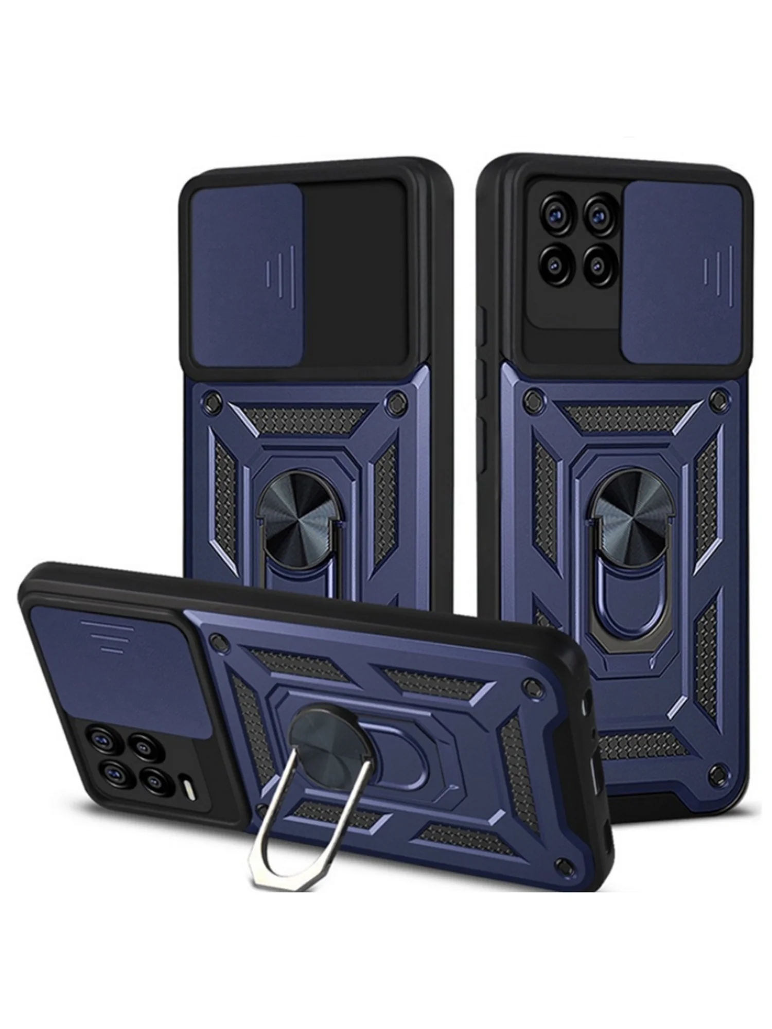 Серебряный чехол противоударный armors для Realme 8i и Narzo 50 4G / Реалми 8i и Нарзо 50 4G