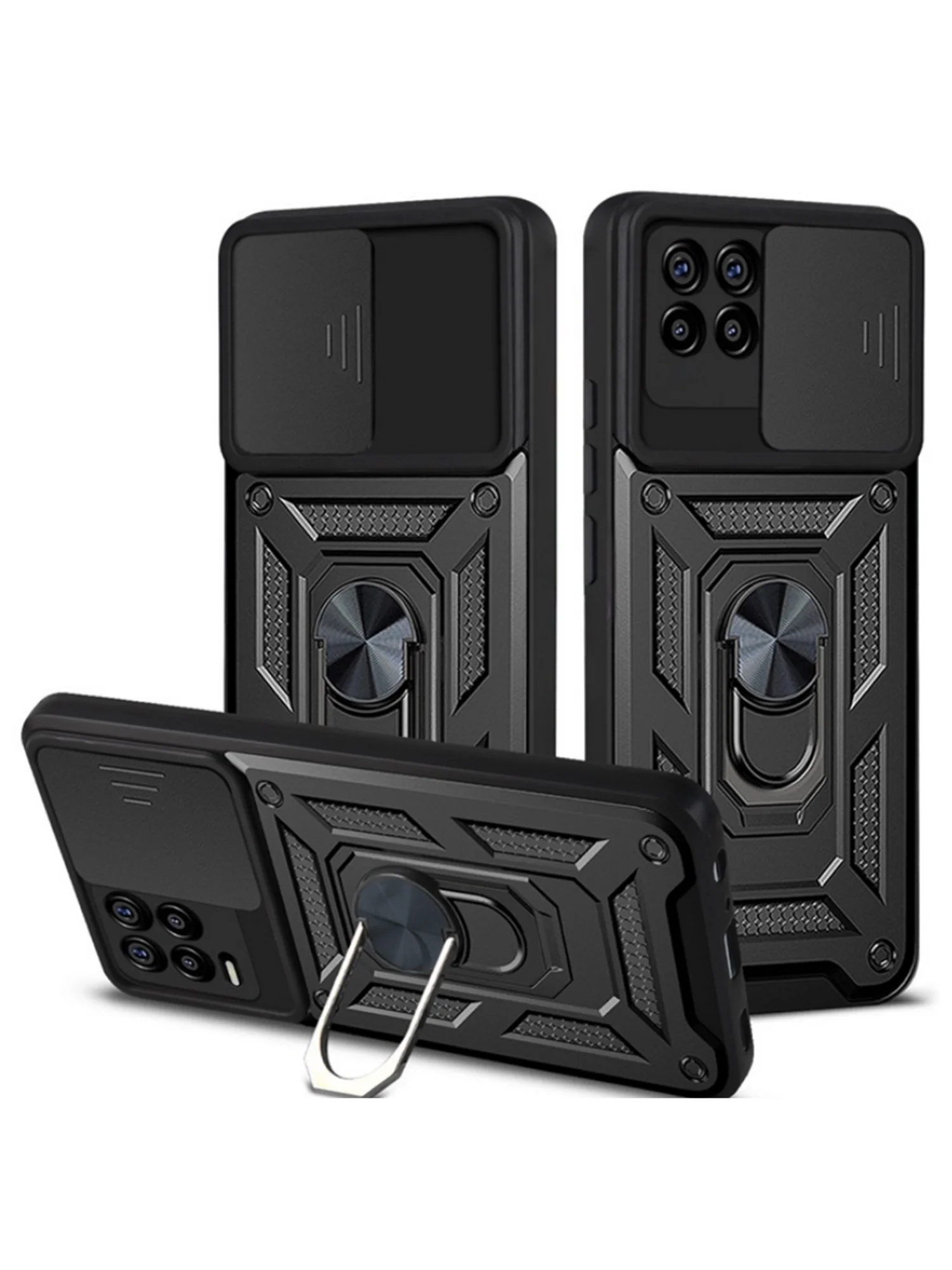 Черный чехол противоударный armors для Realme 8i и Narzo 50 4G / Реалми 8i и Нарзо 50 4G