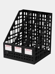 Органайзер вертикальный для документов, 3 отделения, Brauberg "MAXI Plus" 240 мм, черный