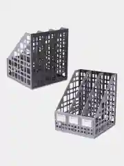 Органайзер для документов Brauberg Maxi Plus,240 мм, 3 отделения, сетчатый, сборный, серый