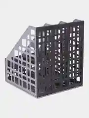 Органайзер для документов Brauberg Maxi Plus,240 мм, 3 отделения, сетчатый, сборный, серый
