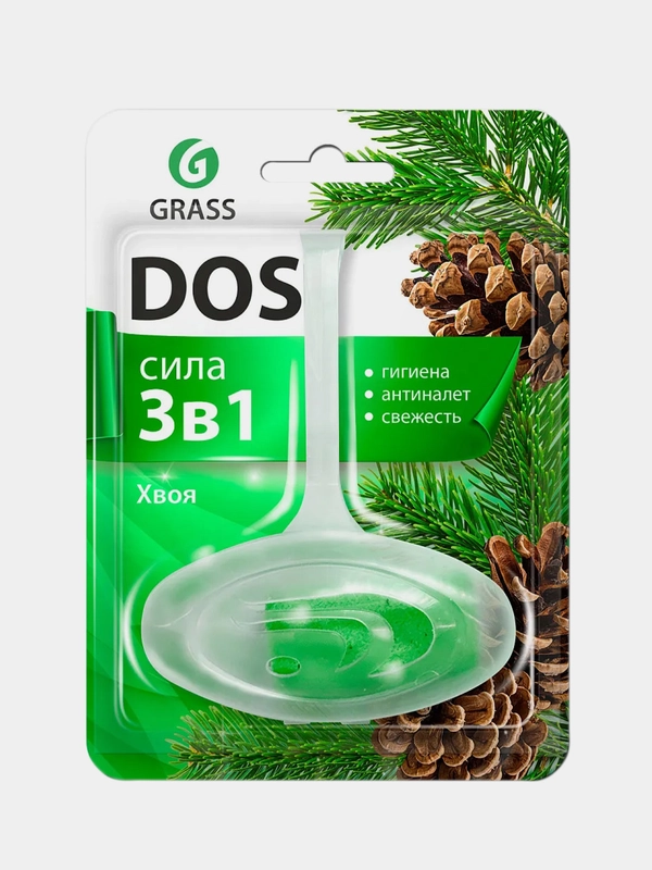 Подвесной блок для унитаза Grass DOS 3 в 1 "Хвоя"