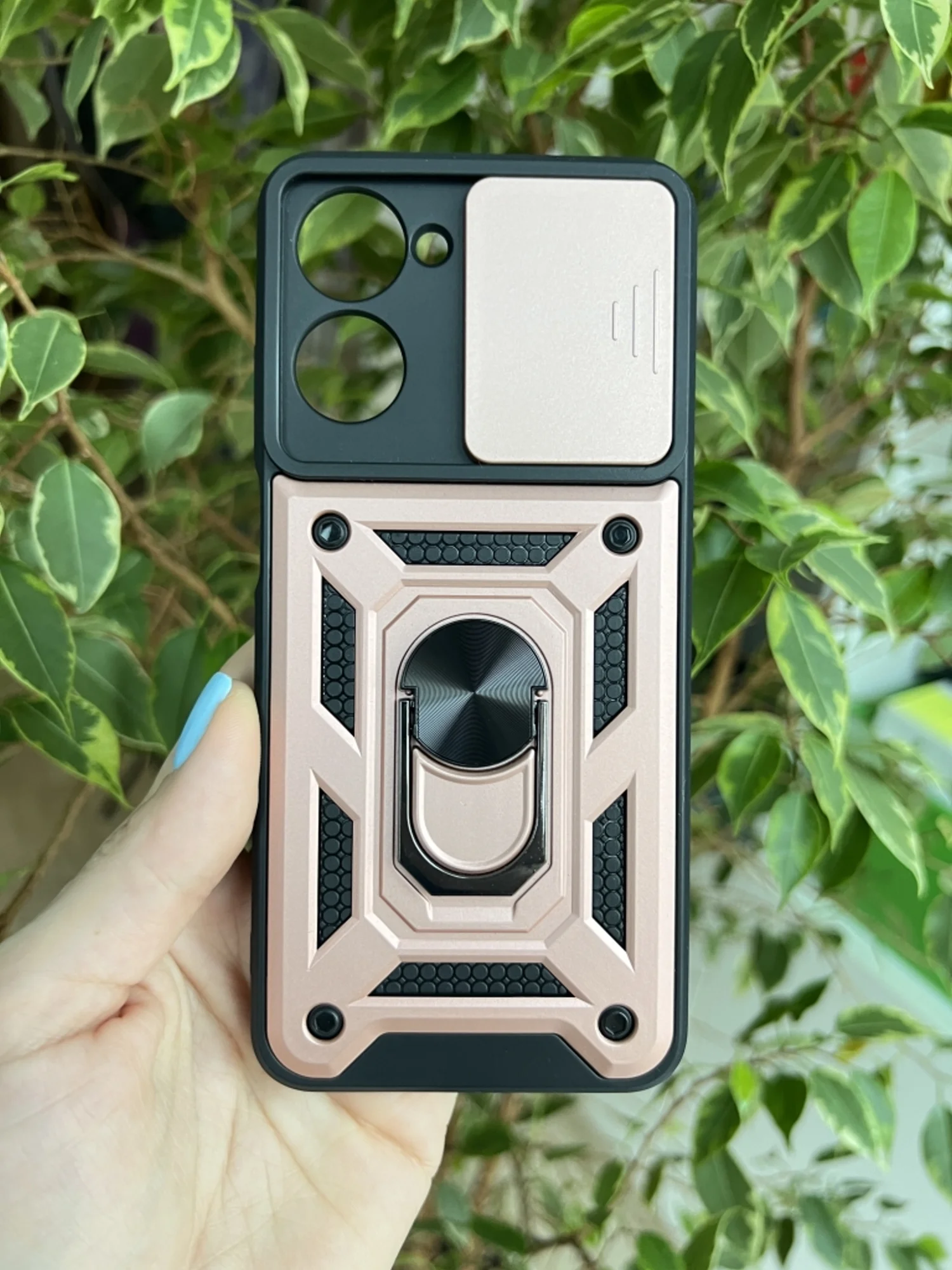 Розовый чехол противоударный armors для Realme 10 4G / Реалми 10 4G с защитой камеры