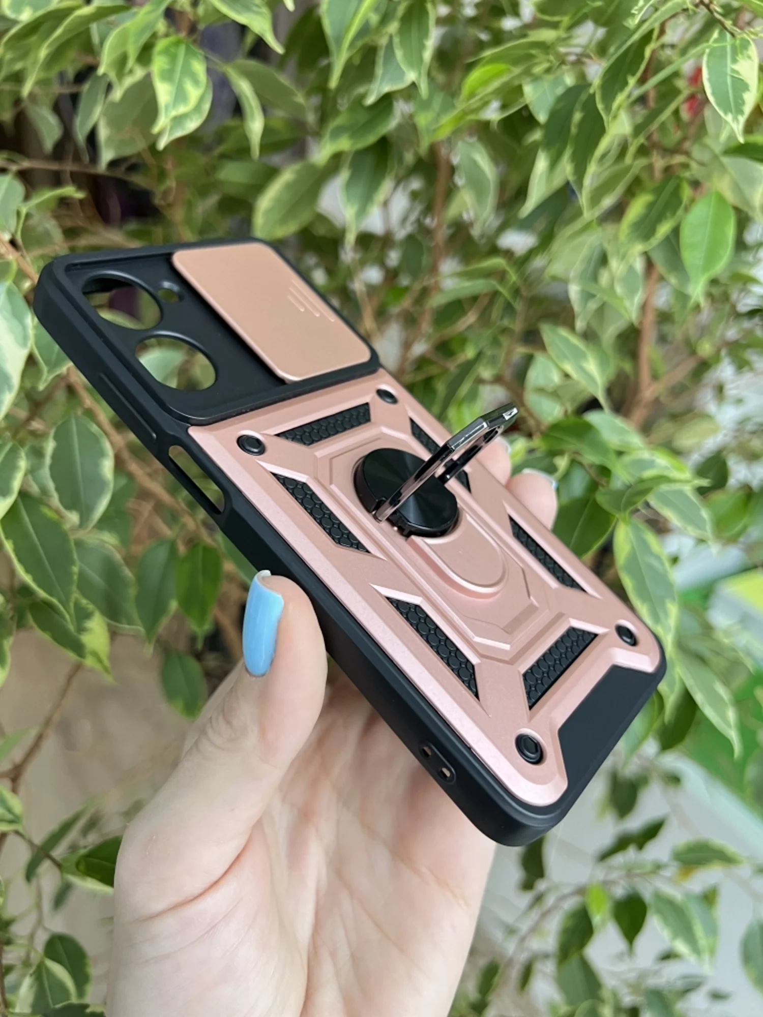 Розовый чехол противоударный armors для Realme 10 4G / Реалми 10 4G с защитой камеры