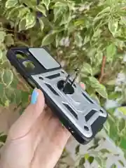 Серебряный чехол противоударный armors для Realme 10 4G / Реалми 10 4G с защитой камеры