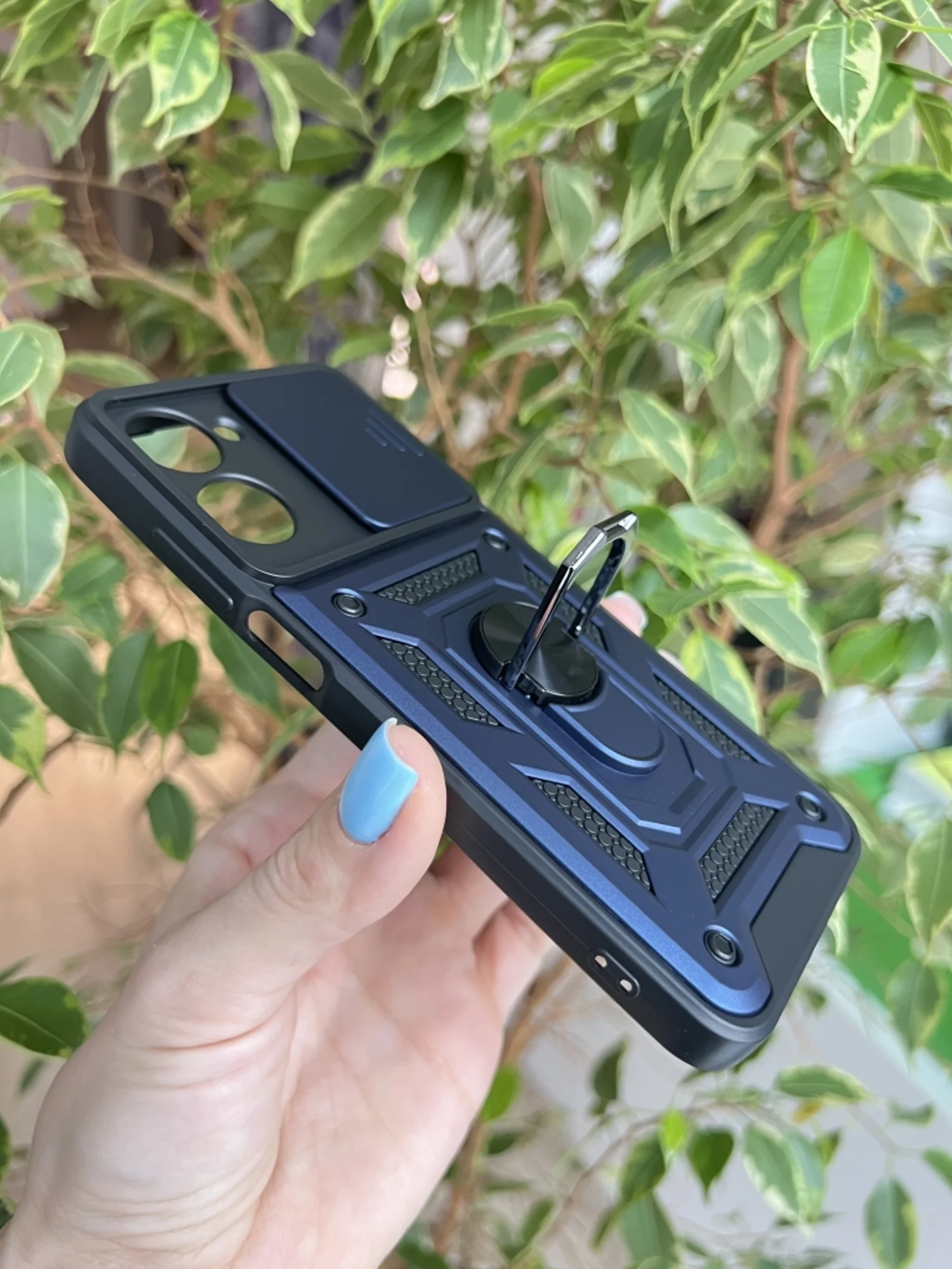 Серебряный чехол противоударный armors для Realme 10 4G / Реалми 10 4G с защитой камеры