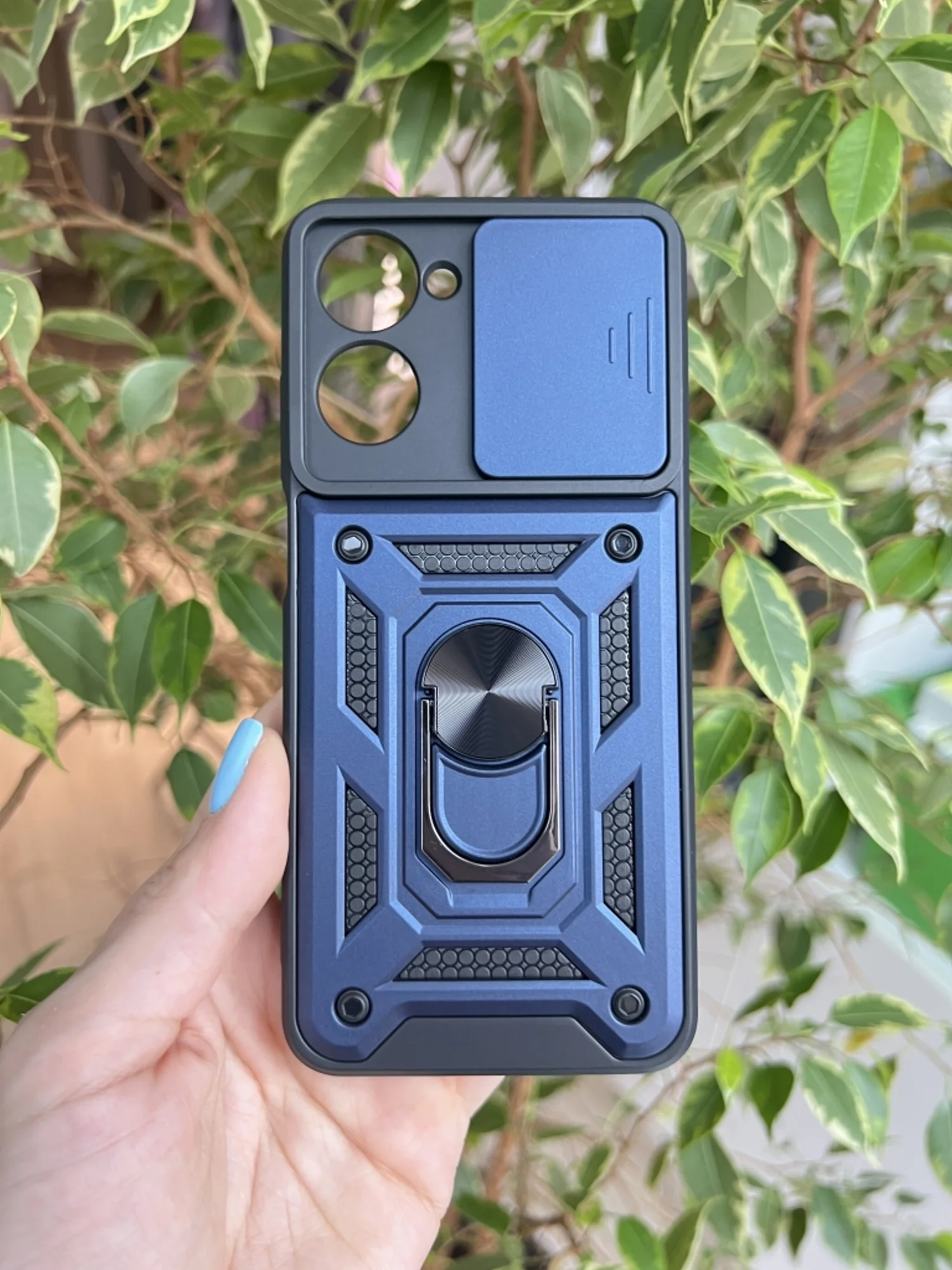 Серебряный чехол противоударный armors для Realme 10 4G / Реалми 10 4G с защитой камеры