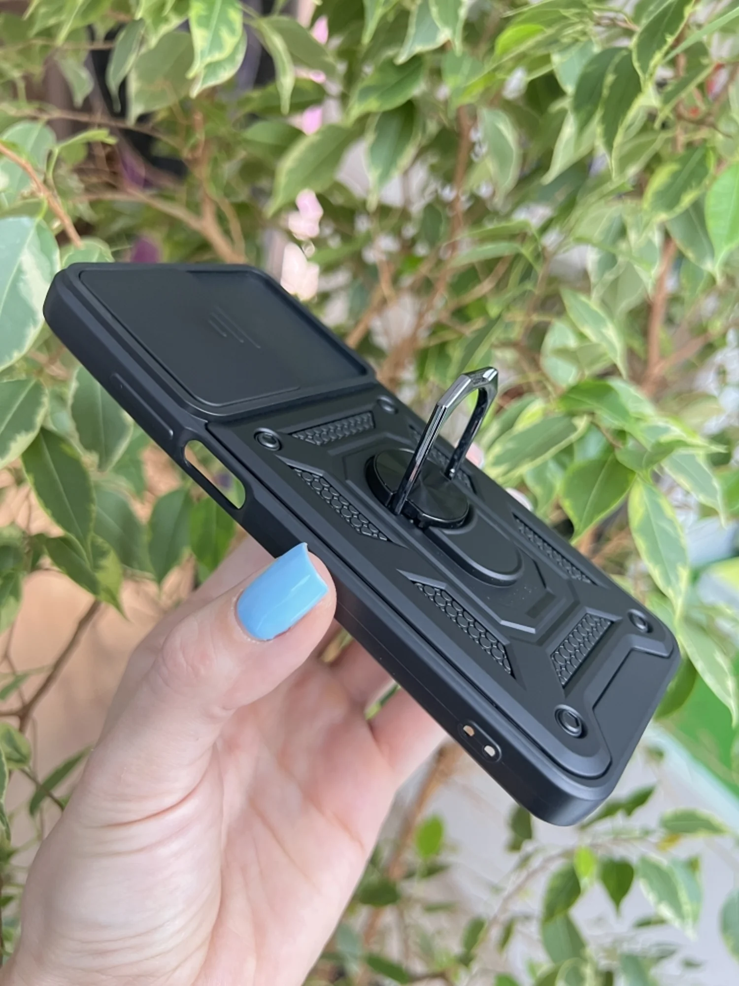 Черный чехол противоударный armors для Realme 10 4G / Реалми 10 4G с защитой камеры