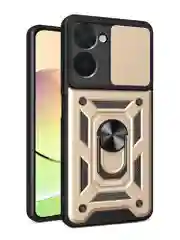 Золотой чехол противоударный armors для Realme 10 4G / Реалми 10 4G с защитой камеры