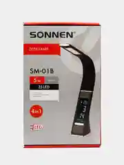 Лампа настольная, светильник на рабочий стол светодиодный Sonnen на подставке, 5 Вт