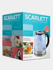 Электрический чайник SCARLETT SC-EK27G70, стекло, 1800 Вт, 1.8л, серебристый