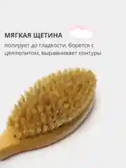 Антицеллюлитная массажная пилинг щетка для сухого массажа тела c натуральной щетиной