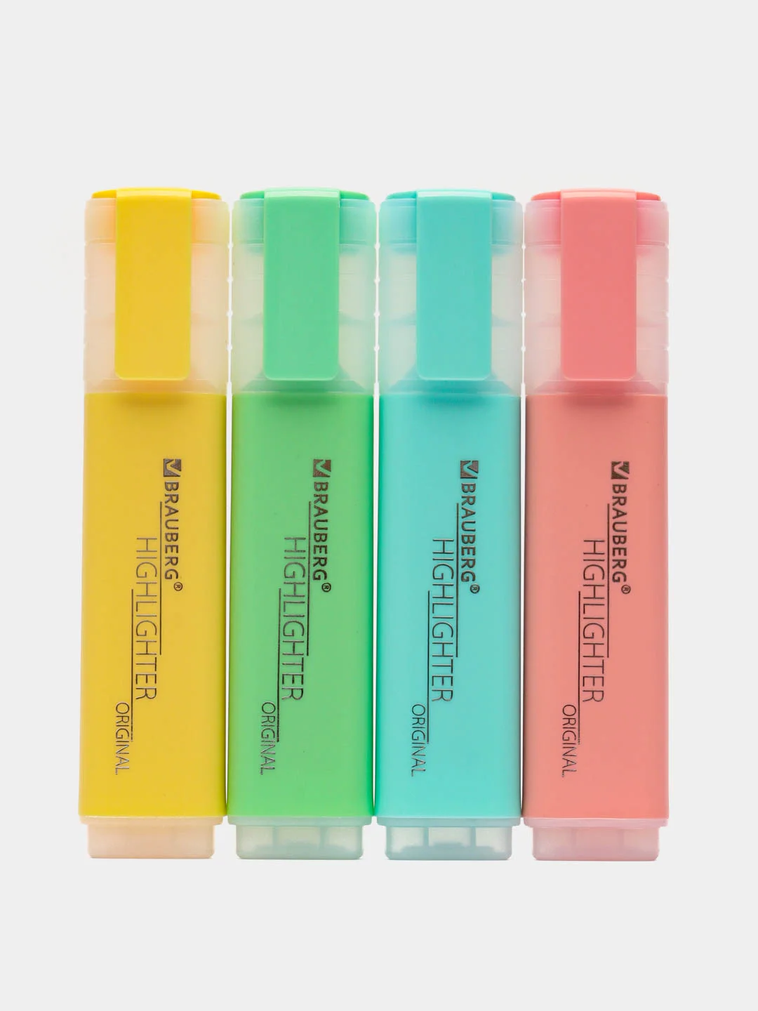 Текстовыделители Brauberg Original Pastel набор 4 цвета, пастельные маркеры, линия 1-5 мм