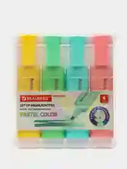 Текстовыделители Brauberg Original Pastel набор 4 цвета, пастельные маркеры, линия 1-5 мм