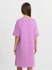 Фуксия футболка удлинённая, туника, хлопок
