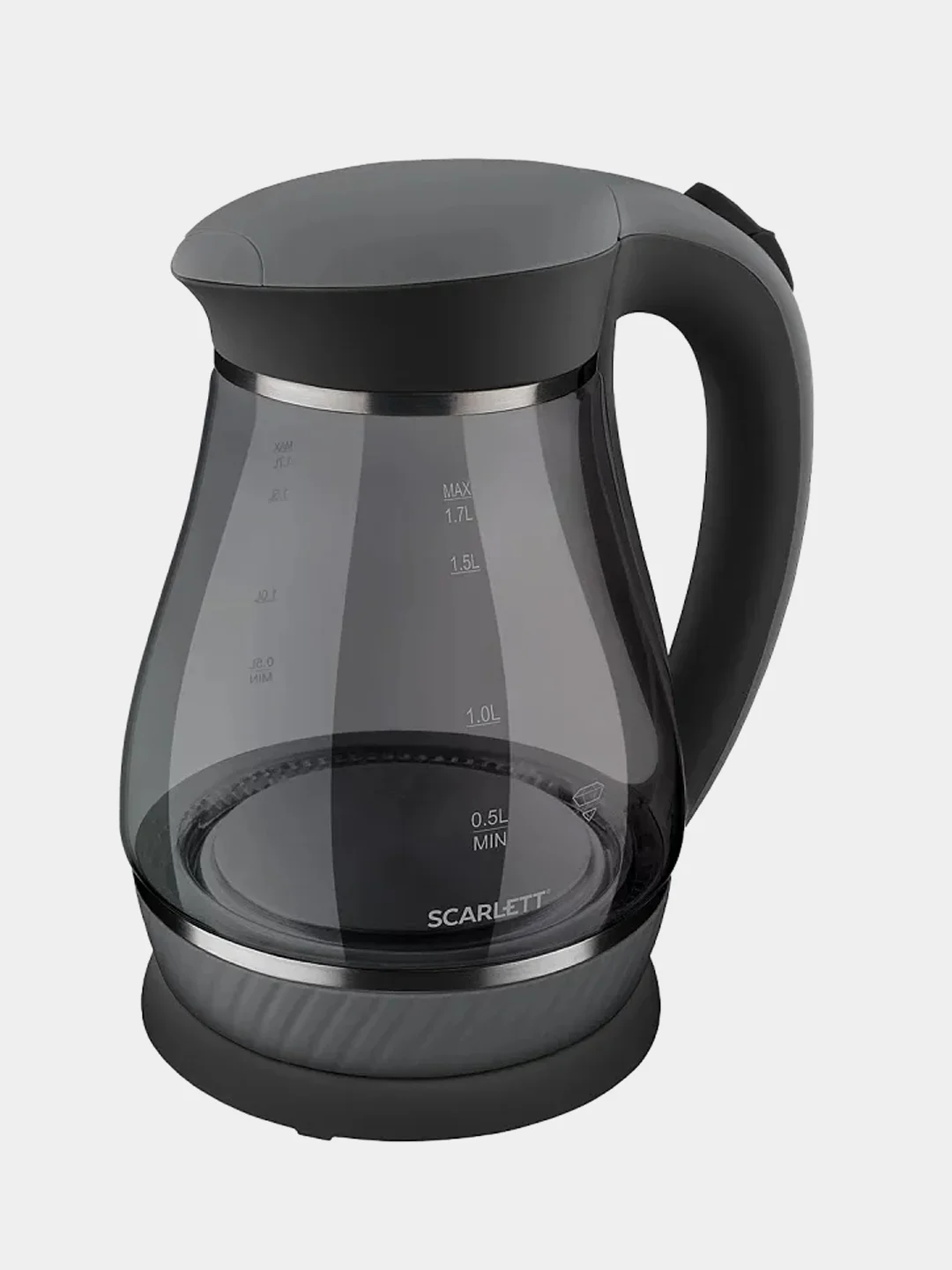 Электрический чайник SCARLETT SC-EK27G82, стекло, 2200 Вт, 1.7 л, черный