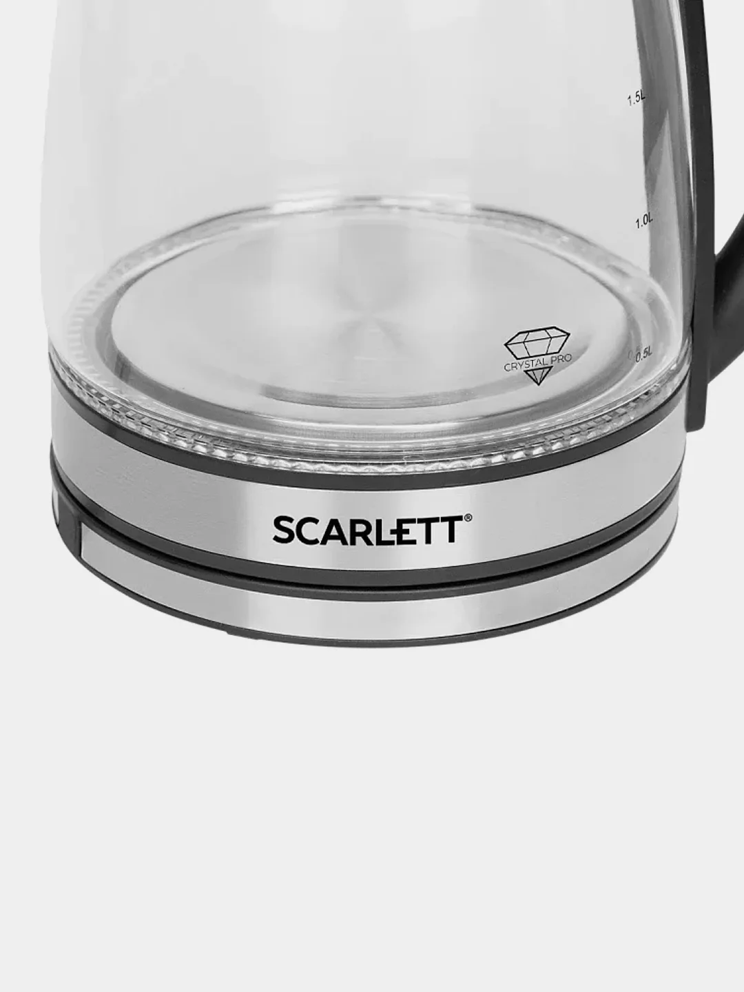 Электрический чайник SCARLETT SC-EK27G54, стекло, 1800 Вт, 1.7 л, серебристый/черный