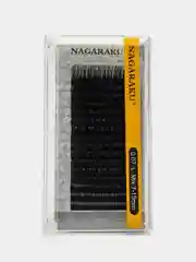 Ресницы для наращивания Nagaraku MIX 7-15 mm (Нагараку), изгиб L, 1D, черные