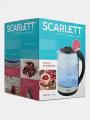 Электрический чайник SCARLETT SC-EK27G10, стекло, 1800 Вт, 1.7 л, серебристый