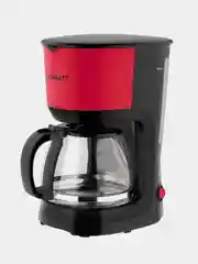 Кофеварка SCARLETT SC-CM33013, капельная, 750 Вт, черный/красный