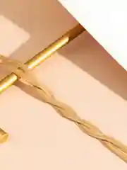 Золотой колье женское длинное, цепочка галстук
