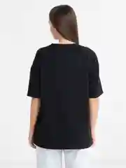 Черный футболка женская оверсайз удлиненная , с принтом, футболка oversize из хлопка