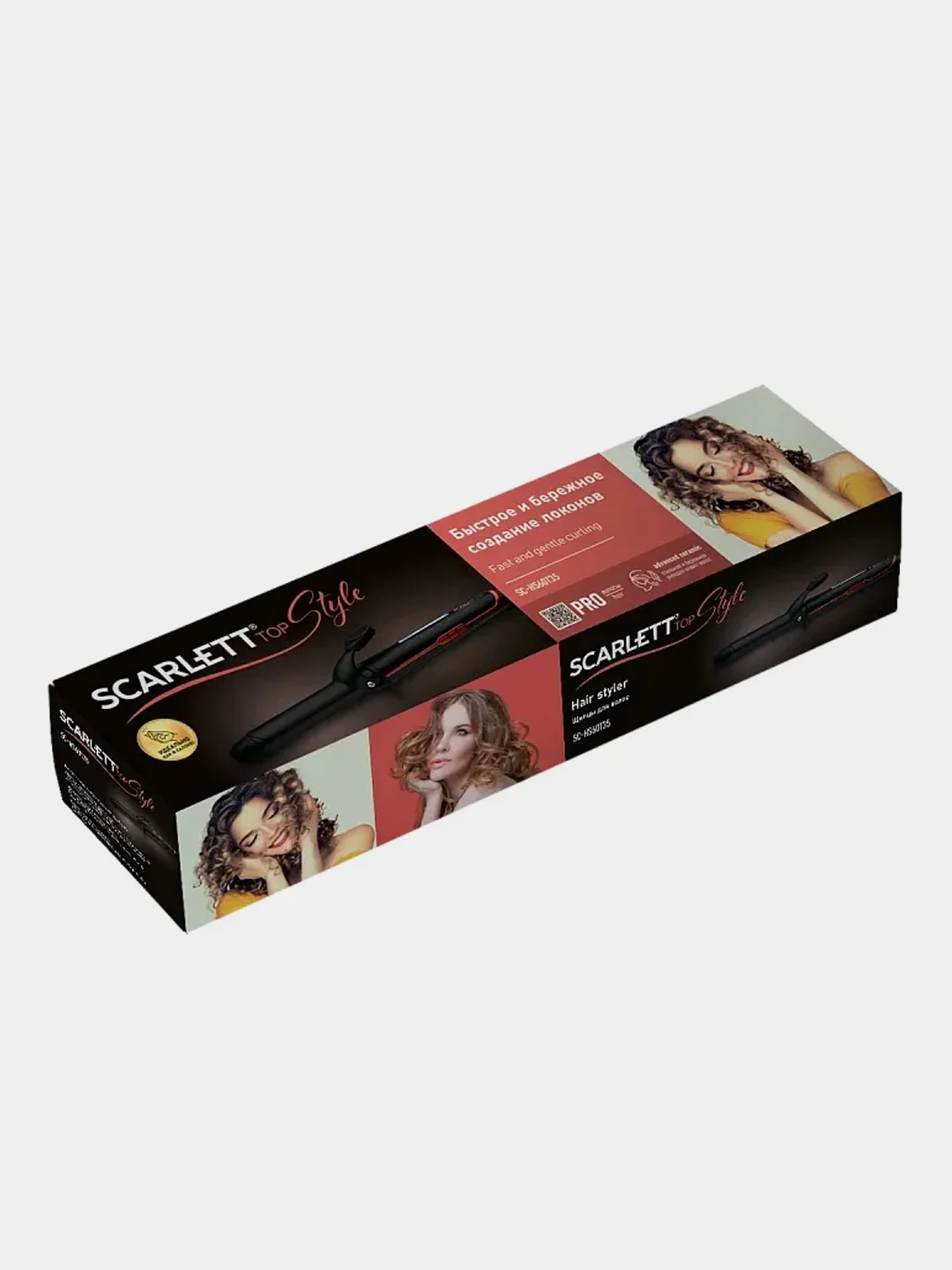 Щипцы для завивки волос SCARLETT SC-HS60T35, 35 Вт, черный