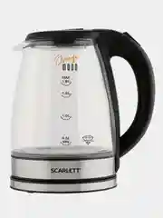 Электрический чайник Scarlett SC-EK27G36, стекло, 1800 Вт, 1.8 л, серебристый