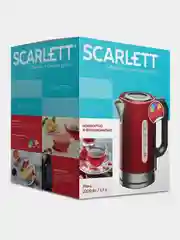 Электрический чайник SCARLETT SC-EK21S77, сталь, красный, 1.7 л, 2200 Вт