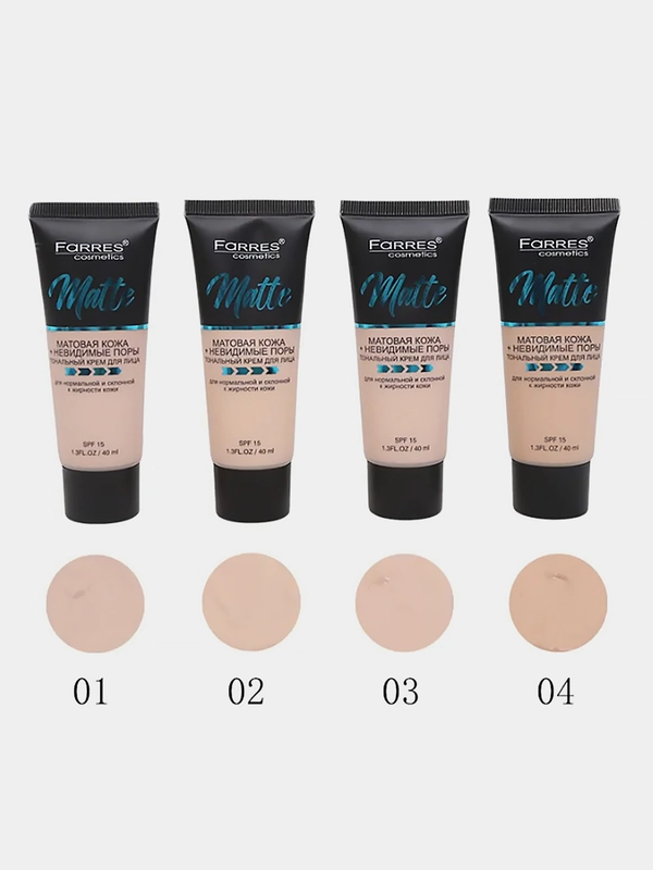 Тональный крем Farres Matte, SPF 15, тон: 2, 3